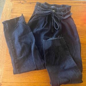 Abercrombie & Fitch Paperbag Jeans in black
